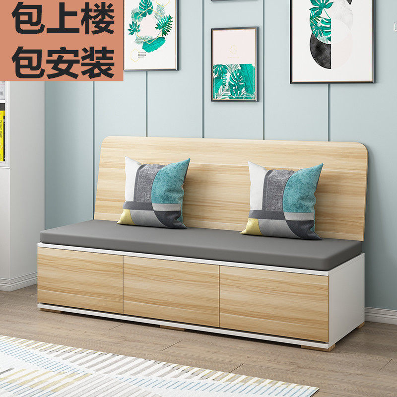 简约卡座小户型储物沙发餐厅餐桌椅组合家用卡座沙发带抽屉可定制