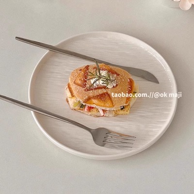 北欧ins轻奢岩石纹陶瓷盘