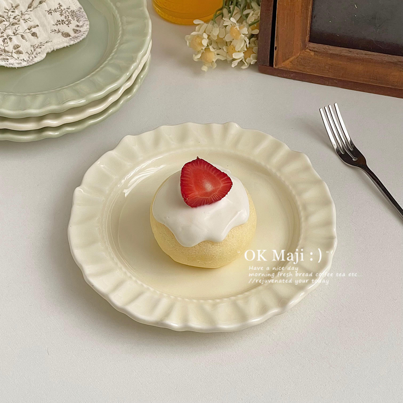 ins风高级感精致6寸蛋糕甜品盘