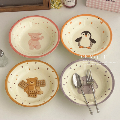 ins风可爱陶瓷早餐漂亮盘子深盘