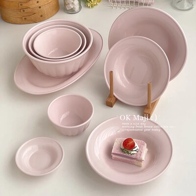 家用奶油风陶瓷碗盘套装