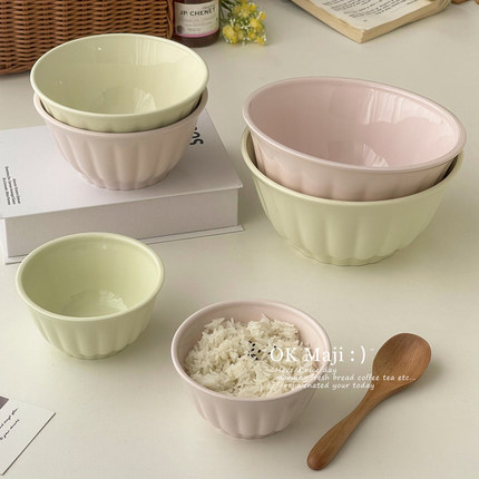特别好看的面碗精致漂亮的餐碗奶油风陶瓷家用吃饭碗高颜值小饭碗