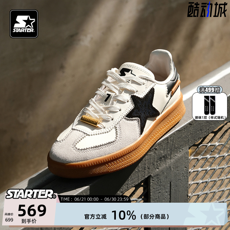 STARTER情侣新款小白鞋德训鞋