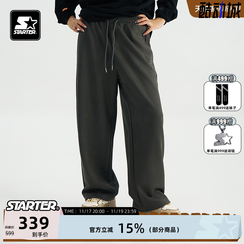 STARTER宽松运动休闲直筒裤