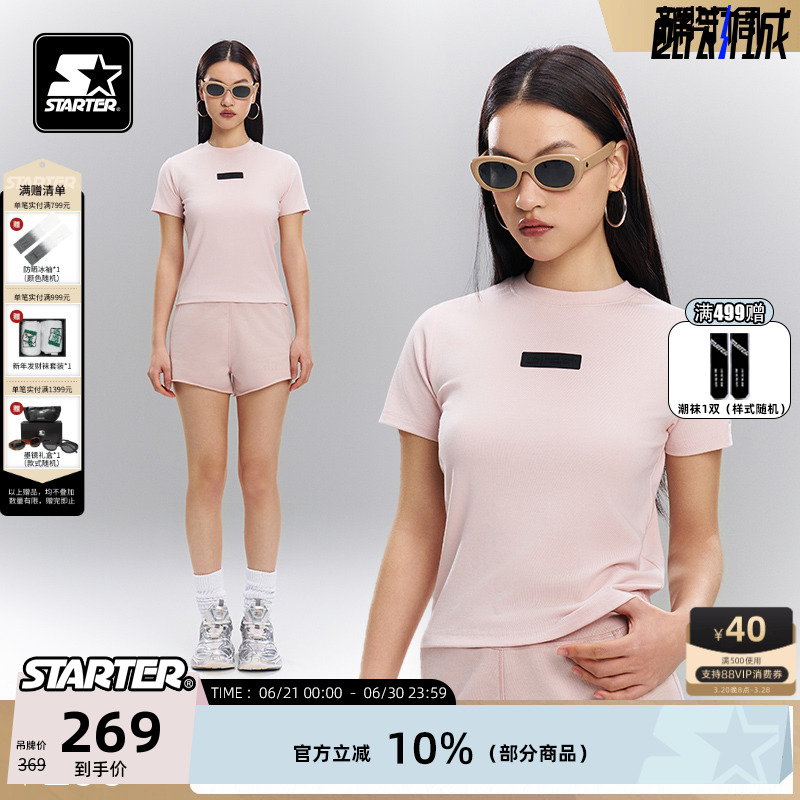 STARTER夏季新款女士短款短袖T恤