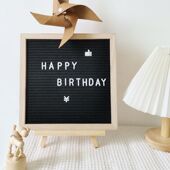 ins北欧字母数字留言板 手工毛毡英文拼图墙面家居壁饰 木质拼插式