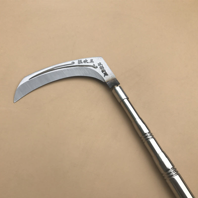 加厚加宽弯刀头 8mm螺口水草割刀 3米5米不锈钢伸缩杆渔具大镰刀,户外/登山/野营/旅行用品,抄网杆,淘宝优惠券,粉丝福利购,淘宝优惠卷