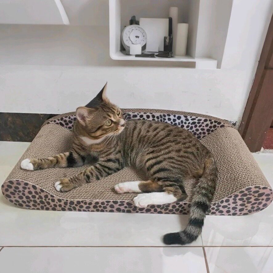 得酷猫用沙发贵妃椅榻加大号猫抓板猫窝瓦楞纸耐用猫床加厚磨爪板