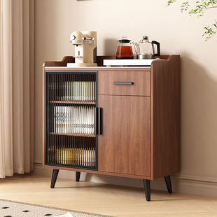 实木茶水柜客厅靠墙一体储物餐边柜备餐简约咖啡柜厨房收纳小柜子