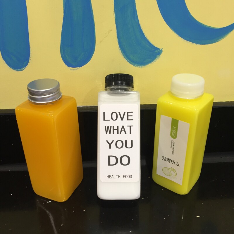 饮料瓶塑料瓶一次性果汁瓶400ml 500ml透明奶茶瓶脏脏茶瓶