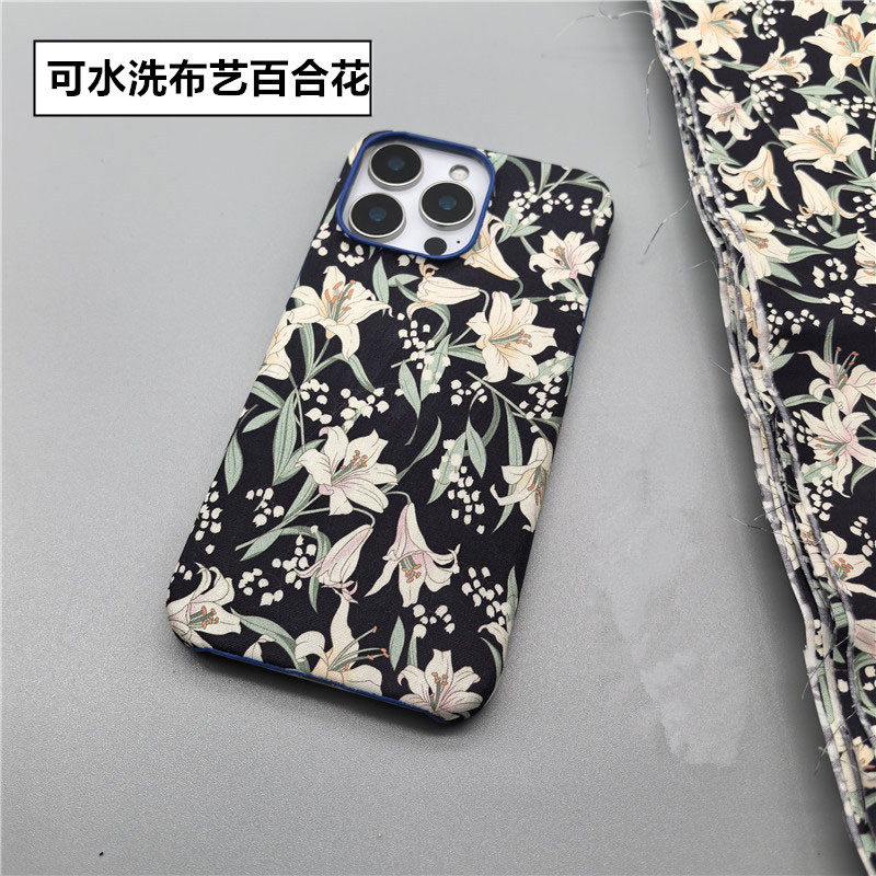 小猴子原创半包手工布艺百合花适用于一加13T/12/11硬壳男女Ace5/3V/2V创意10pro手机壳9RT/8T小众高级感国潮