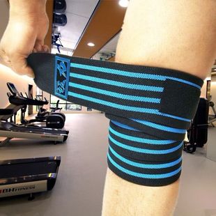 极力举重缠绕加压健身护膝男女力量膝盖缠绕绷带绑腿深蹲运动护具