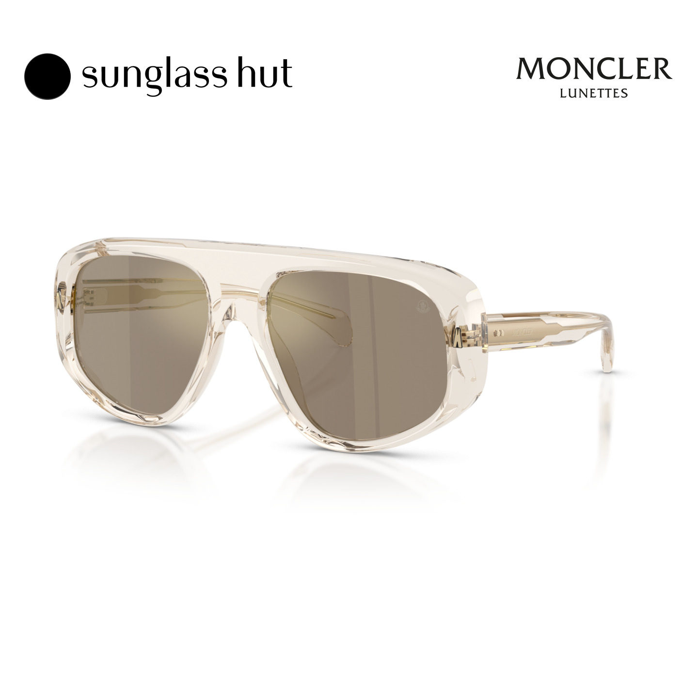 MONCLER盟可睐秋冬新品太阳镜男女款飞行员形墨镜0ME6035U