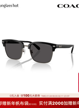 COACH/蔻驰防晒方形男墨镜