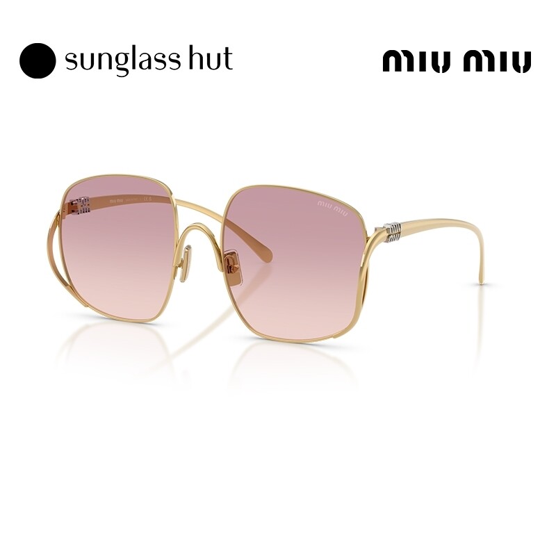 MIU MIU/缪缪太阳镜女渐变色墨镜方眼镜0MU A57S