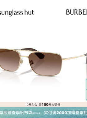 BURBERRY/博柏利【2026春夏新品】太阳镜男墨镜飞行员眼镜0BE3170