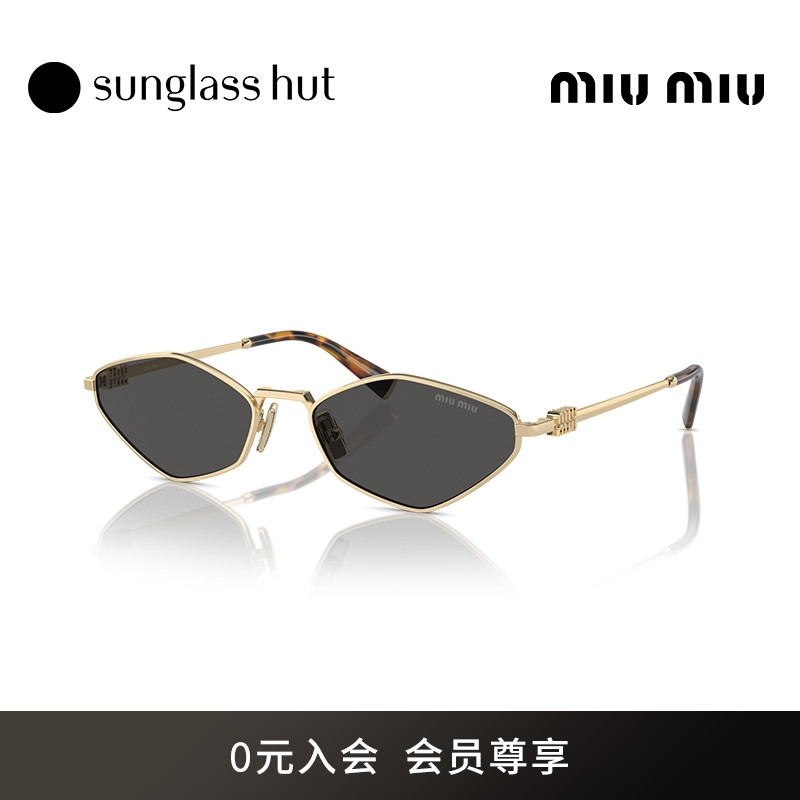 MIU MIU/缪缪太阳镜女窄框墨镜不规则形眼镜0MU 56ZS