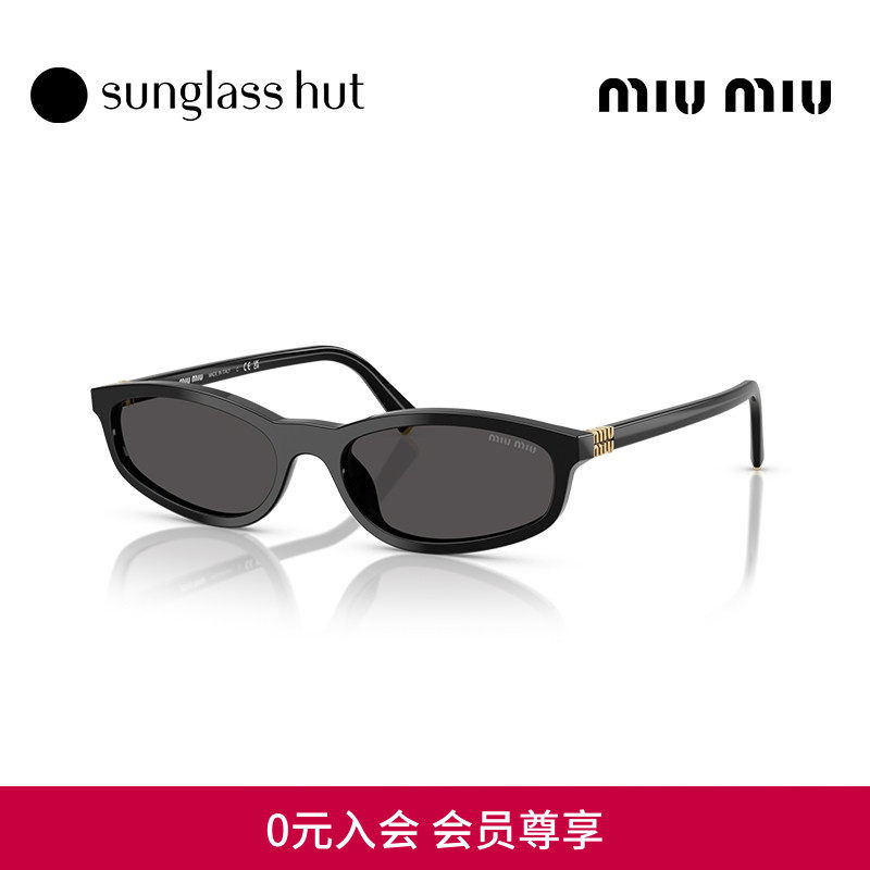 MIU MIU缪缪太阳镜女墨镜窄框百搭眼镜0MU A06S