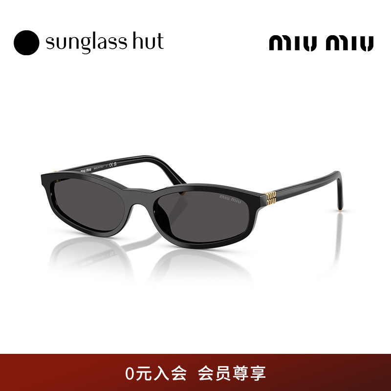 MIU MIU缪缪太阳镜女墨镜窄框百搭眼镜0MU A06S