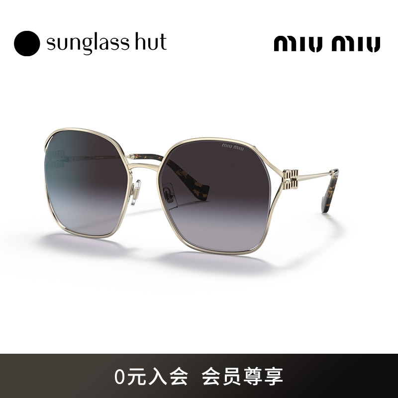 MIUMIU缪缪墨镜复古老钱风女彩色太阳眼镜0MU52WS