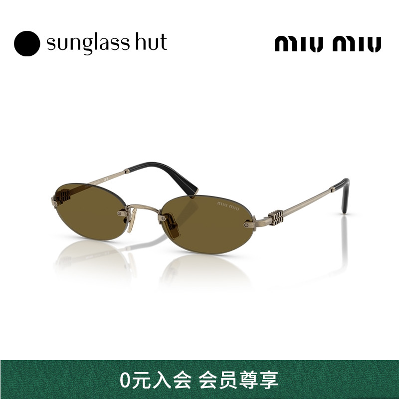 MIUMIU缪缪太阳镜女渐变墨镜椭圆形眼镜0MU A54S