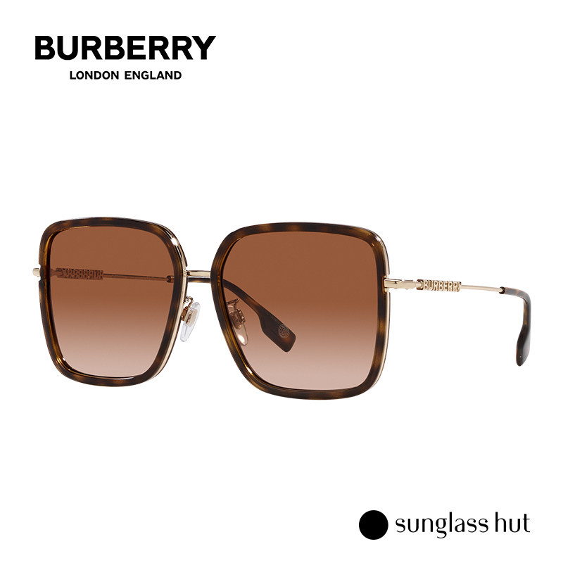 BURBERRY博柏利墨镜大框眼镜女太阳镜复古0BE3145D
