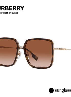 BURBERRY博柏利墨镜大框眼镜女太阳镜复古0BE3145D