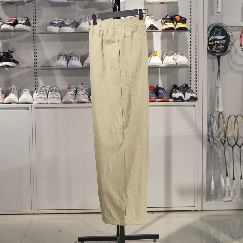 李宁女子卫裤2025夏季新款运动潮流系列宽松直筒运动长裤AYKV174