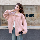 【现货】粉色夹克外套P160-K258，女装短外套，浙宝128A