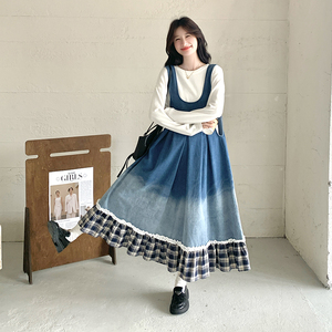 【现货】数据好渐变色背带裙P145-K198图片