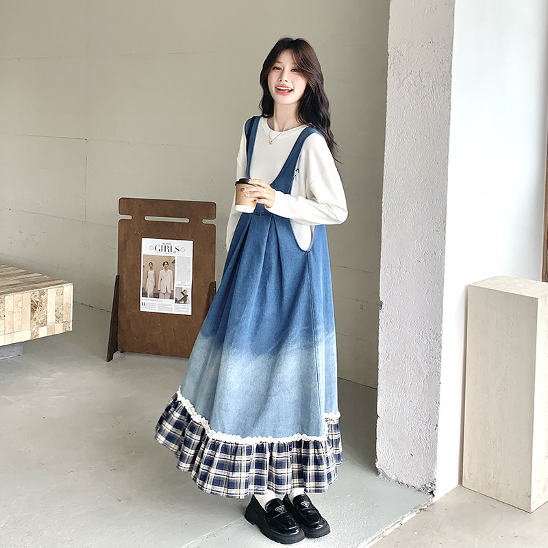 【现货】数据好渐变色背带裙P145-K198,女装连衣裙,浙宝128A