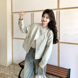 【现货】短款立领夹克外套P145-K238，女装短外套，浙宝128A