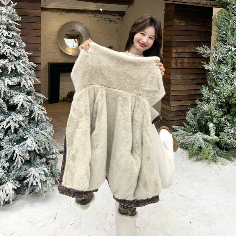 【现货】高级感加绒加厚牛仔棉服外套P210-K318,女装短外套,浙宝128A