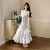 【现货】主推白色吊带连衣裙P155-K248，女装连衣裙，浙宝128A