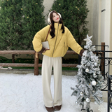 【现货】数据好短款撞色白鸭绒羽绒服P235-K358，女装羽绒服，浙宝128A