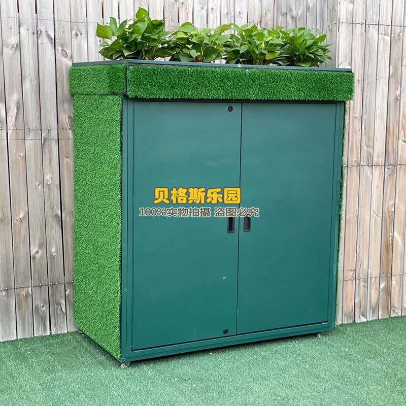 幼儿园儿童玩具储物柜带门带轮涂鸦柜多功能户外种植涂鸦收纳柜