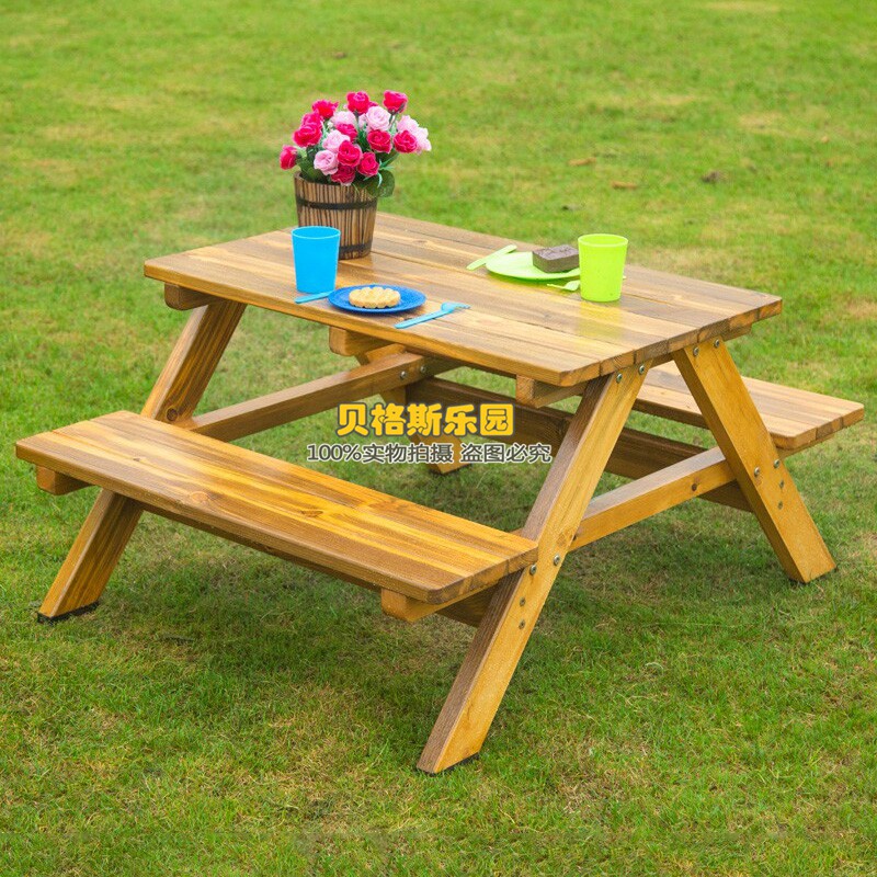幼儿园过家家玩具带伞连体桌椅