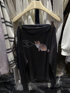 2025年秋季新款韩版宽松显瘦百搭打底衫女设计感小众长袖T恤女