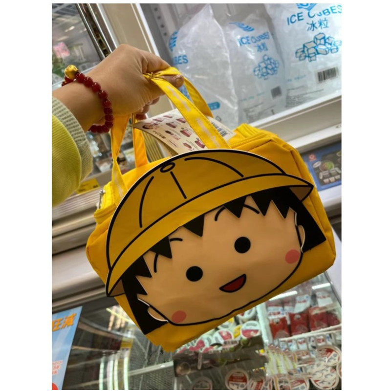 日本新款樱桃小丸子保温保冷包学生上班族便当包可爱妈咪包野餐包