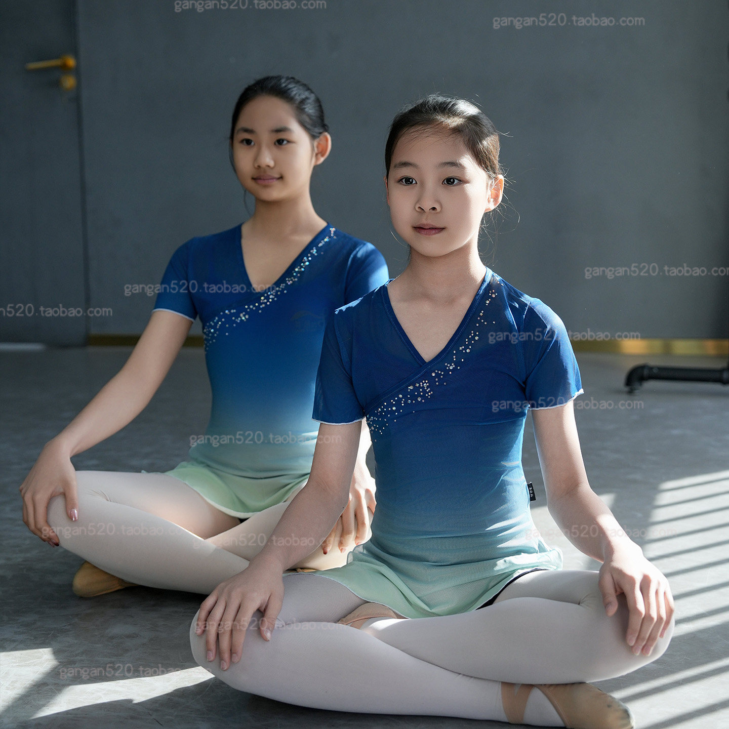 专业儿童古典舞基训纱衣练功服身韵服仙气渐变演出服舞蹈班服上衣