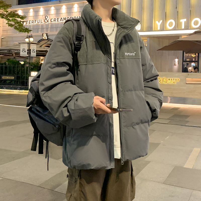新标90绒带羽绒服立领灯芯绒防风加厚Y102-清仓P238可谈，男装羽绒服，电商A306