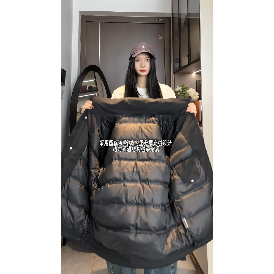 90绒带极简港风连帽短款羽绒服LMY65107-P220无差价图片
