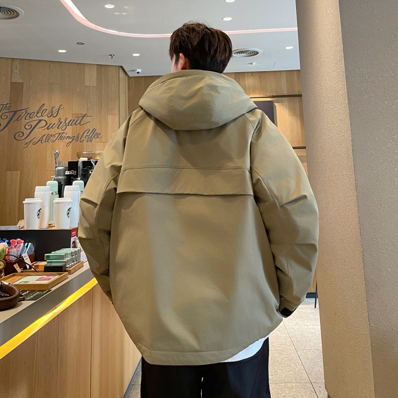 90绒带时尚拼接大口袋休闲连帽羽绒服LMY65111-P220，男装羽绒服，电商A306