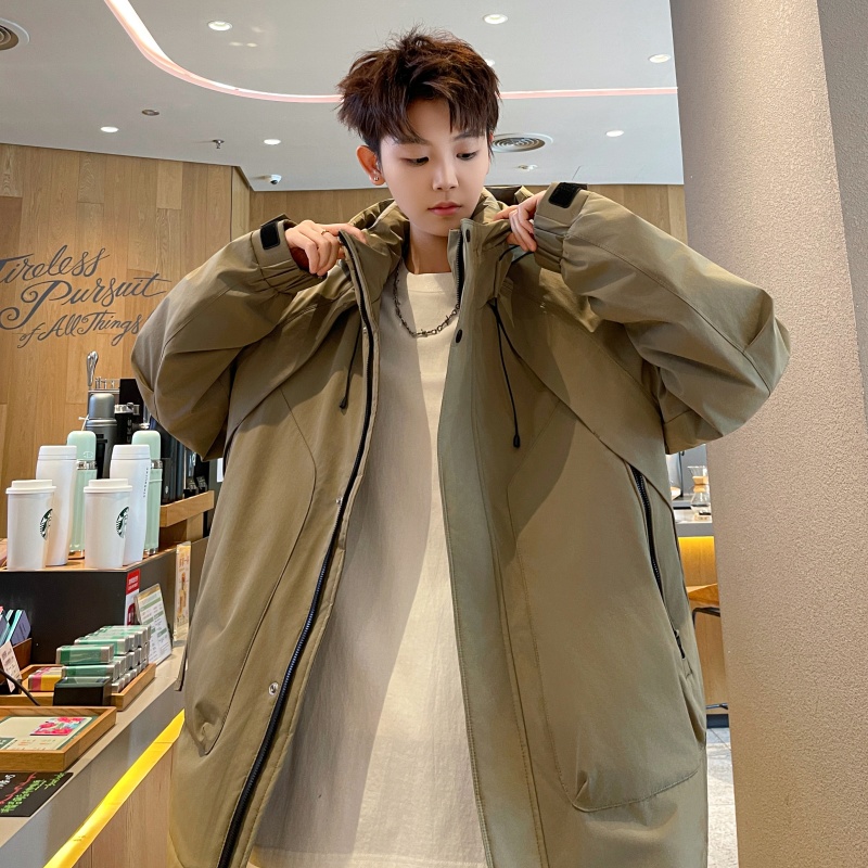 90绒带时尚拼接大口袋休闲连帽羽绒服LMY65111-P220，男装羽绒服，电商A306