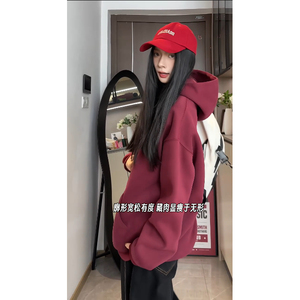 直播品质25年春秋季纯色重磅420克重连帽卫衣A306-W88-P55图片