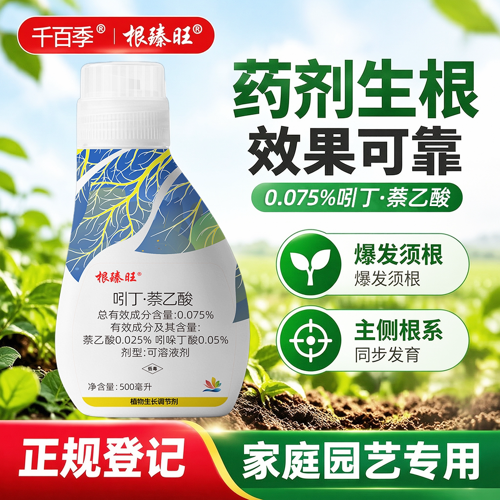 千百季根臻旺吲丁萘乙酸生根调节剂 月季扦插移栽促新根壮苗药剂