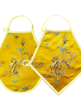 王氏手工 新生儿肚兜金黄色龙凤 传统复古 男女婴幼 手工绸缎肚兜