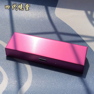 外贸日系纯铝近视眼镜盒子男女学生ins 风便携抗压车载老花眼镜盒