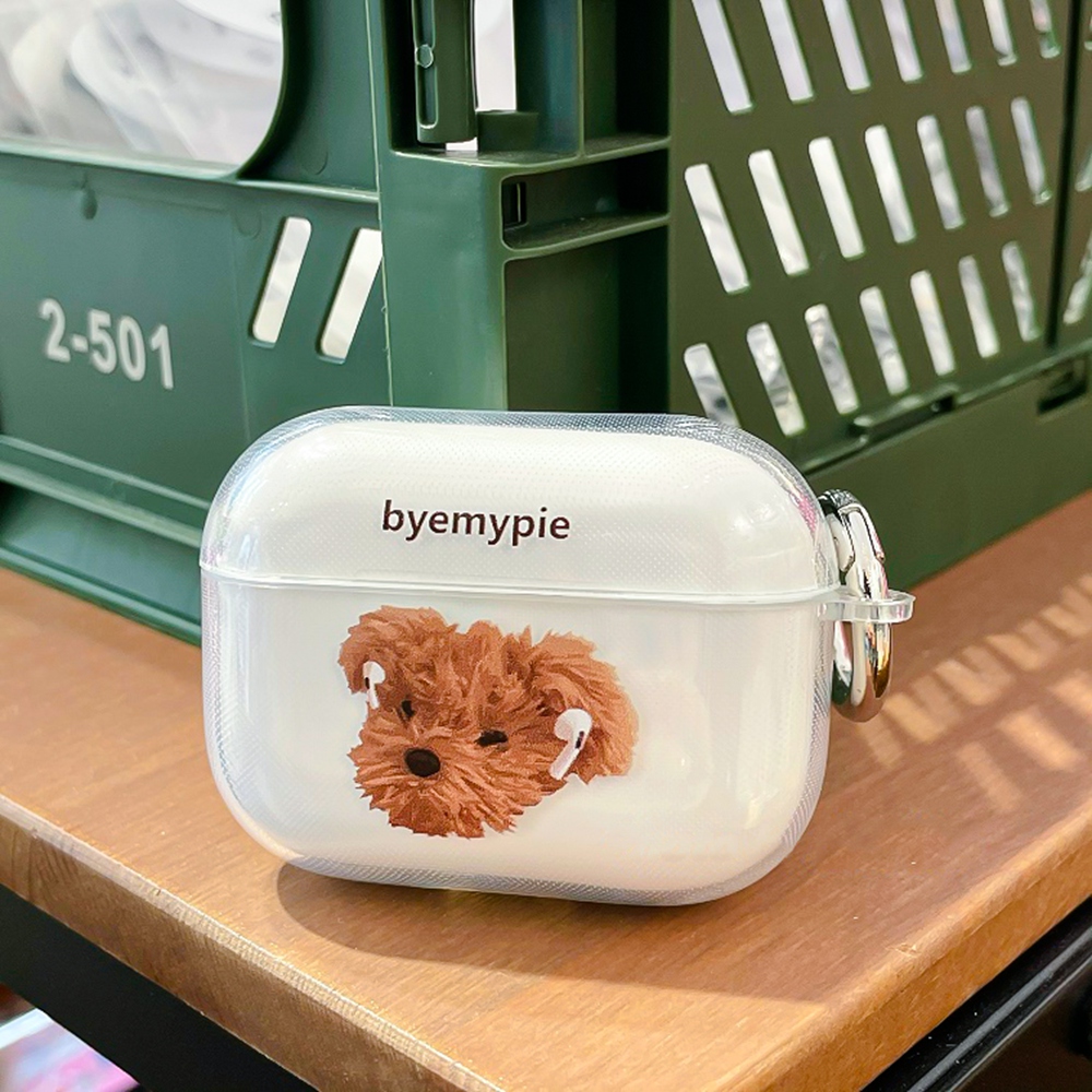 卡通泰迪狗适用小米3pro降噪耳机保护套透明红米Buds4/3蓝牙保护壳air2s硅胶air2SE降噪3耳机壳AirDots3pro