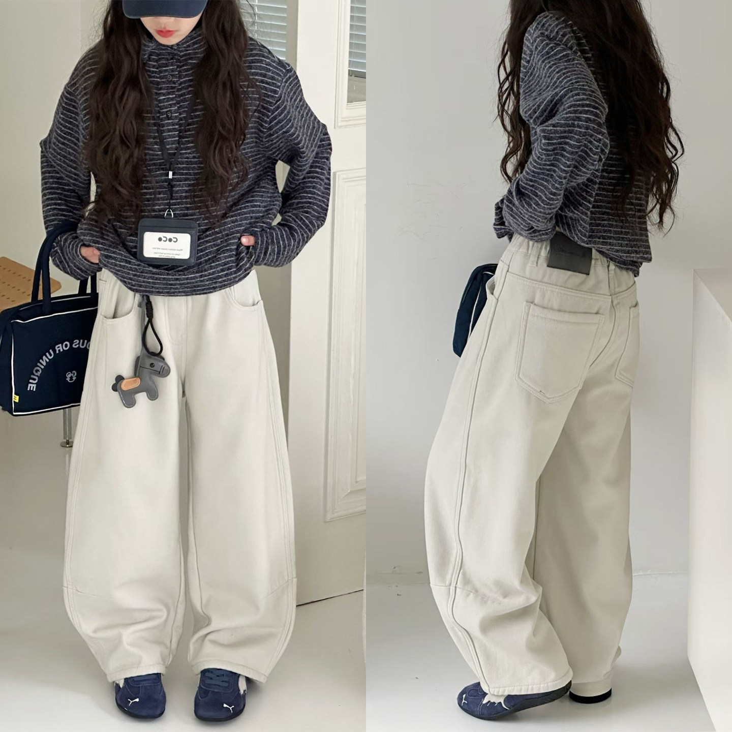 韩系女童加绒加厚弯刀裤秋冬装儿童牛仔裤2025新款中大童休闲裤子,童装/婴儿装/亲子装,儿童牛仔裤,淘宝优惠券,粉丝福利购,淘宝优惠卷